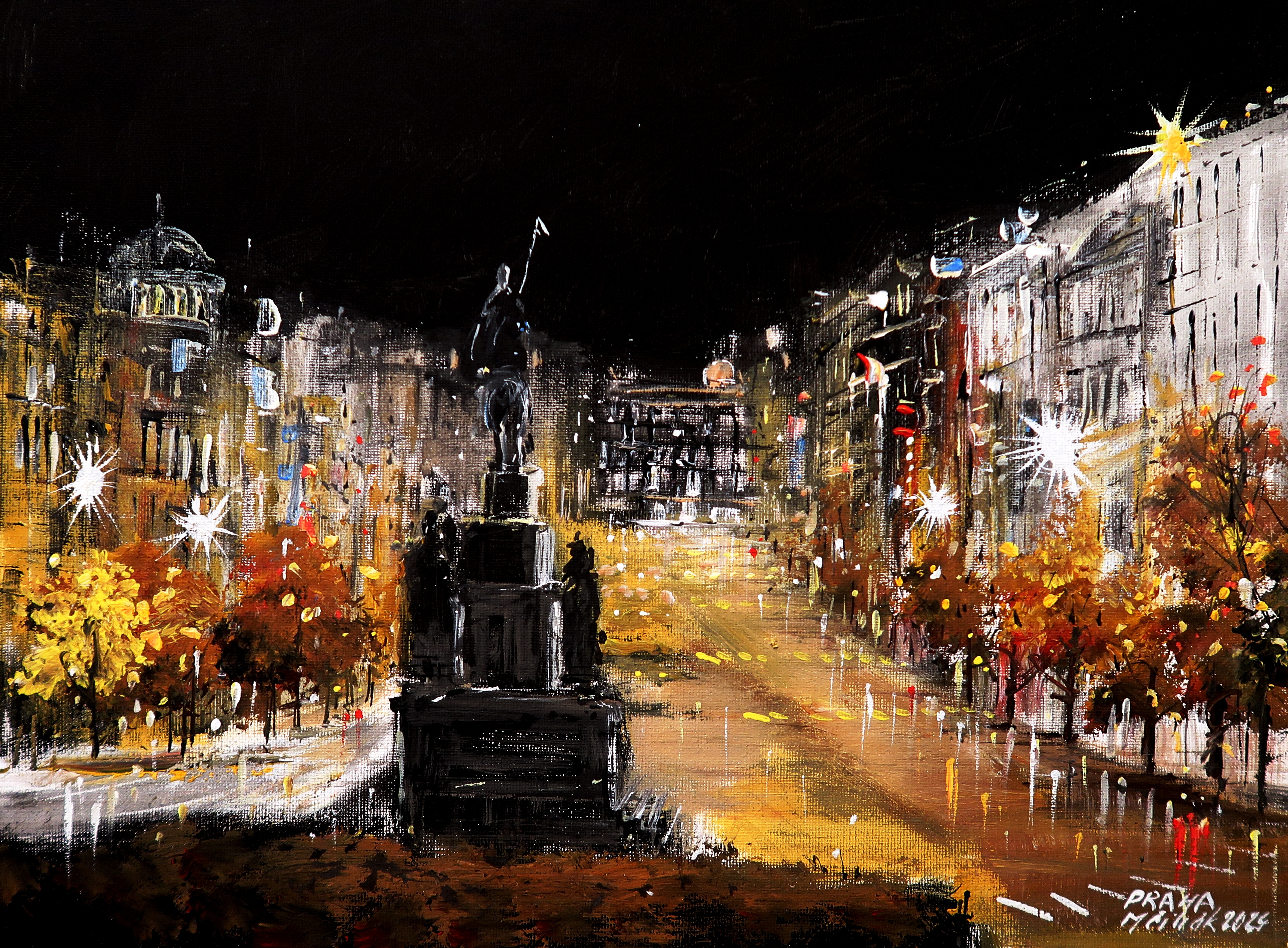 Praha - Noční Václavák