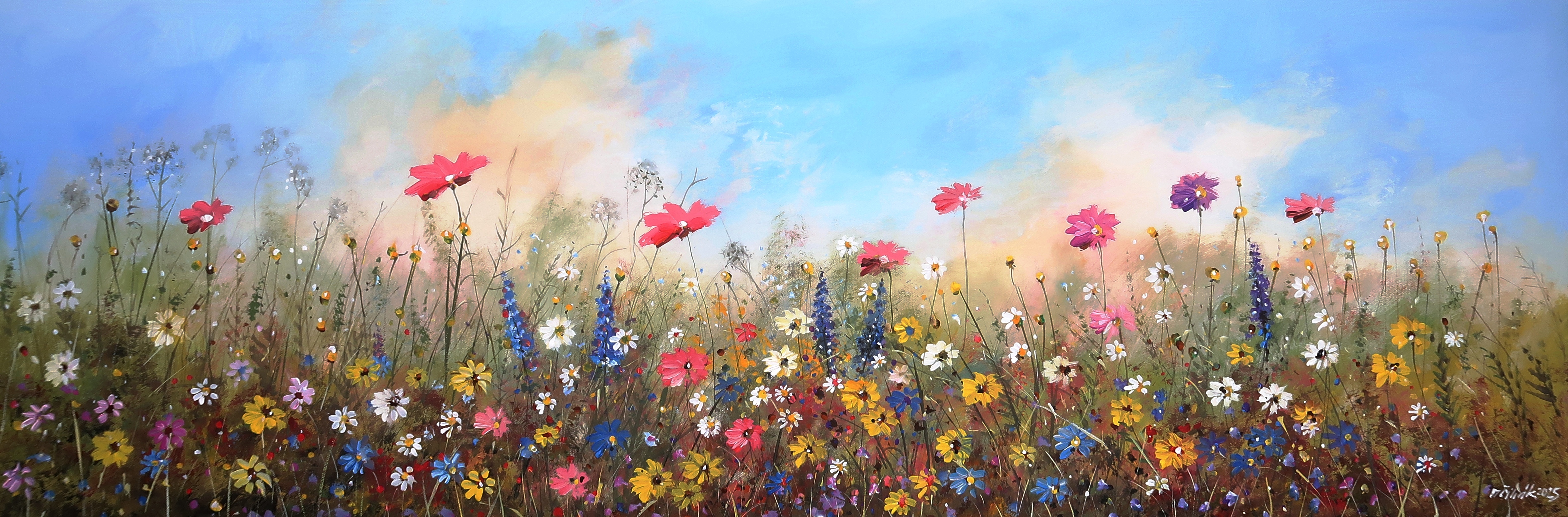 Barevná letní louka - Panorama
